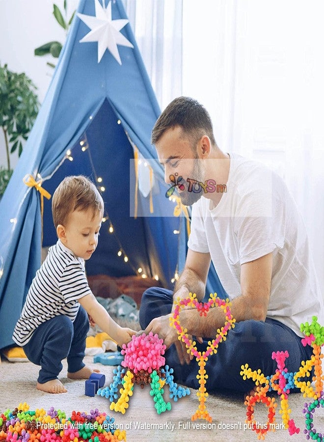 HS ENTERPRISE� 200 Pieces Star Links, Multicoloured Interlocking Learning Educational Blocks, Improves Creativity and Construction Blocks for Kids, 6 Months & Above, Infant and Preschool Toys - Image 5